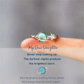 To My Daughter Gift Star & Moon Rotatable Ring Stress Relief Fidget Ring for Anxiety Relief Perfect for Birthday Gift Christmas Gift