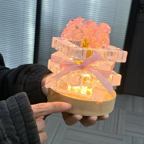 DIY Ice Rose Night Light For Mom Mother's Day Gift Material Pack