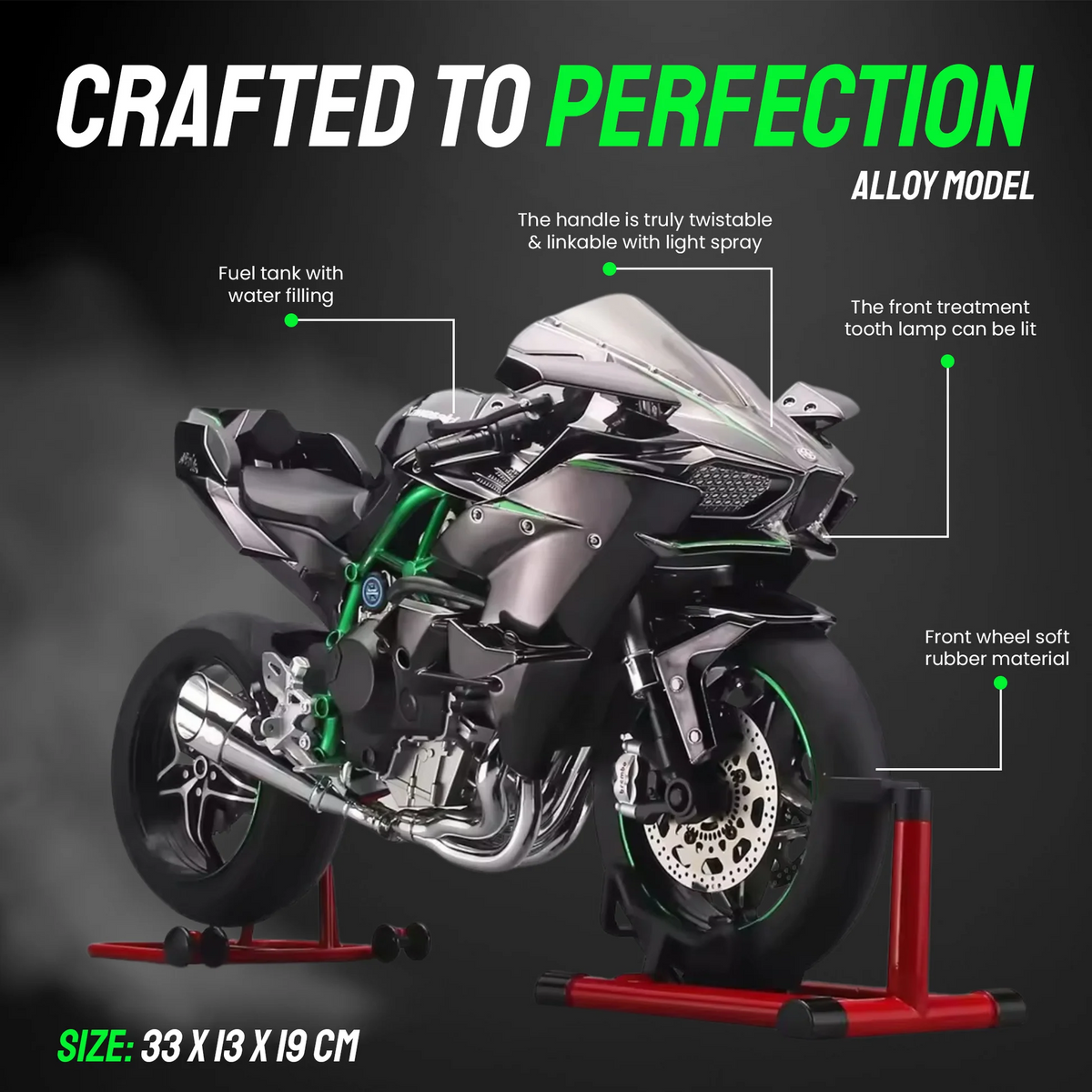 1:6 Scale Premium Die-Cast Motorcycle Model – Exquisite Sports Bike Replica