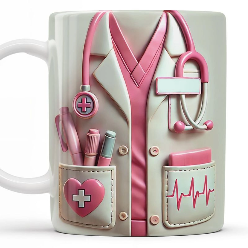 Medical Appreciation Design With Stethoscope - Personalized Coffee Mug - Gift For Medical Professionals