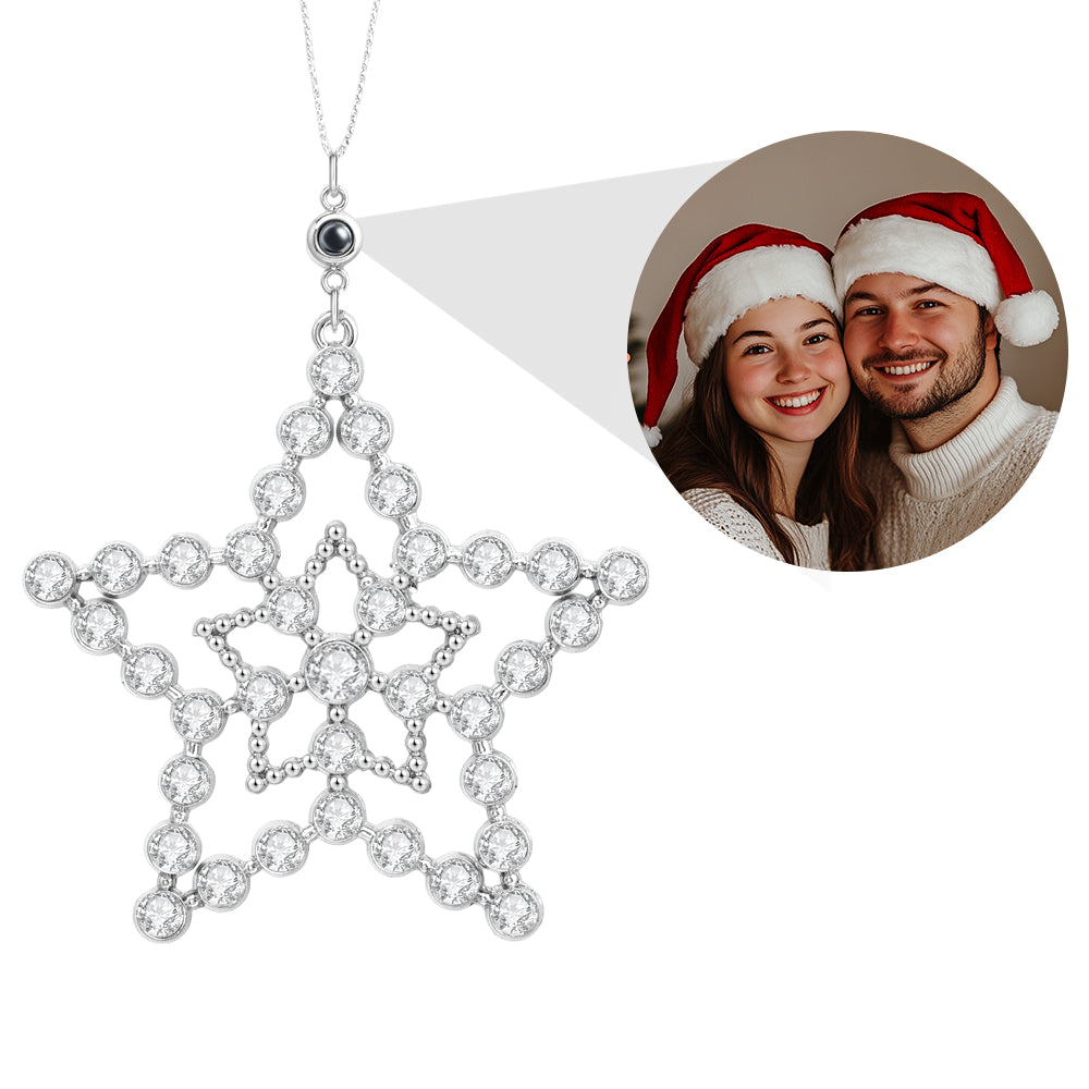 Personalized Photo Projection Ornaments Star Ornament Christmas Tree Ornaments Christmas Gifts
