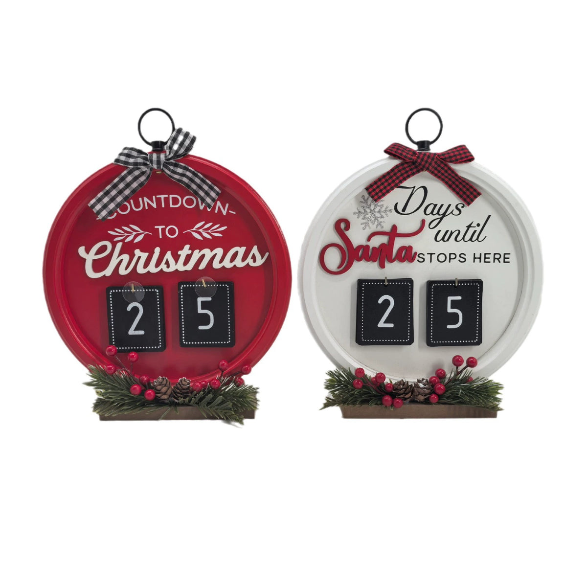 Christmas Countdown Calendar Sign Days Until Santa Stops Here Christmas Gifts