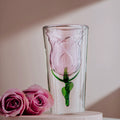 Double Layer Rose Glass Cup Mother'S Day Gift For Mom