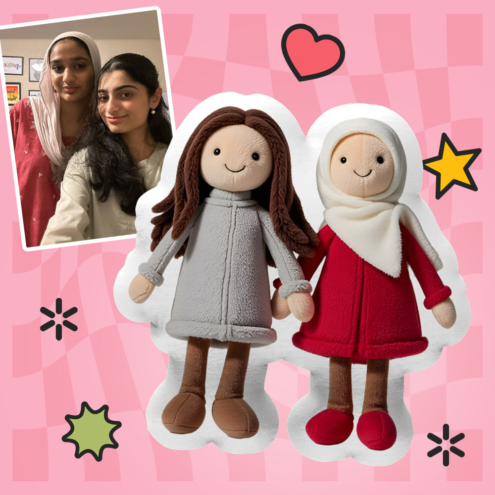 Personalized Photo Plush Doll Pillow Mini Me Plush Pillows Gifts for Kids