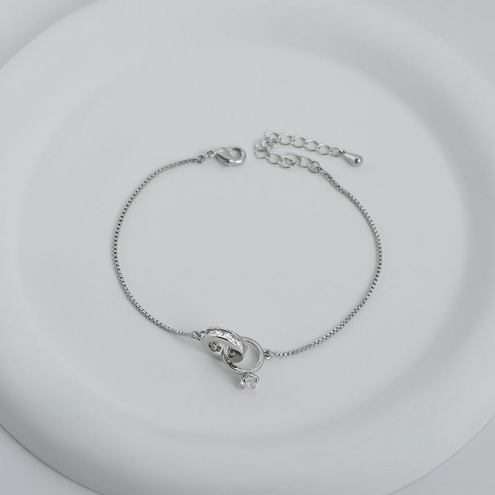 Interlocking Diamond Bracelet Classic Bangles Gift For Her