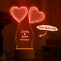 Custom LED Illuminate 3D Lamp with Name Love Gift 7 Colors Optical Night Light