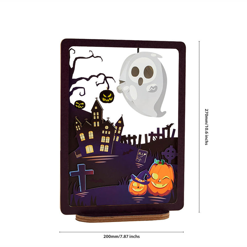 3D Paper Sculpture Night Light Fall Halloween Gifts for Kids and Adults Great Decor Light in Bedroom Living Room