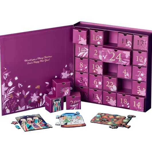 24 Days Of Christmas Puzzles Advent Calendar Gift For Family For Kids