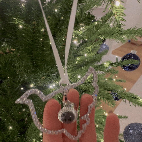 Personalized Pink Snowflake Photo Ornament Custom Projection Ornaments Christmas Gifts