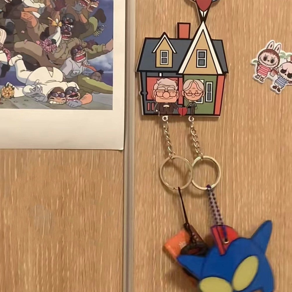 Key Holder Key Rack Movie Inspired Movie Related keychains Colorful Balloon House Wall Decor Cute Couple Keys Home Gift
