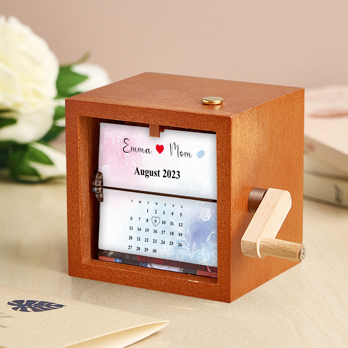 Custom Calendar Photo Flipbook Frame Animation Machine Mechanical Hand-cranked Flipbook Box Photo Album Mother's Day Gifts
