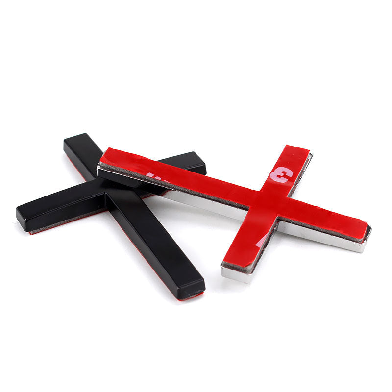 Three-dimensional Cross Car Sticker Zinc Alloy Metal Car Sticker Car Modification Decoration