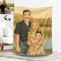 Custom Blanket Gibli Style Mother's Day Gift