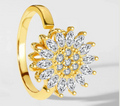 Sunflower Spinner Ring Gift for Lover