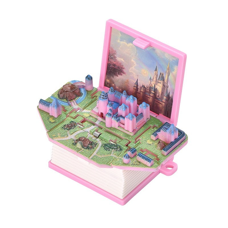 3d Pop-up Book Keychain Folding Bomb Book Decompression Pendant
