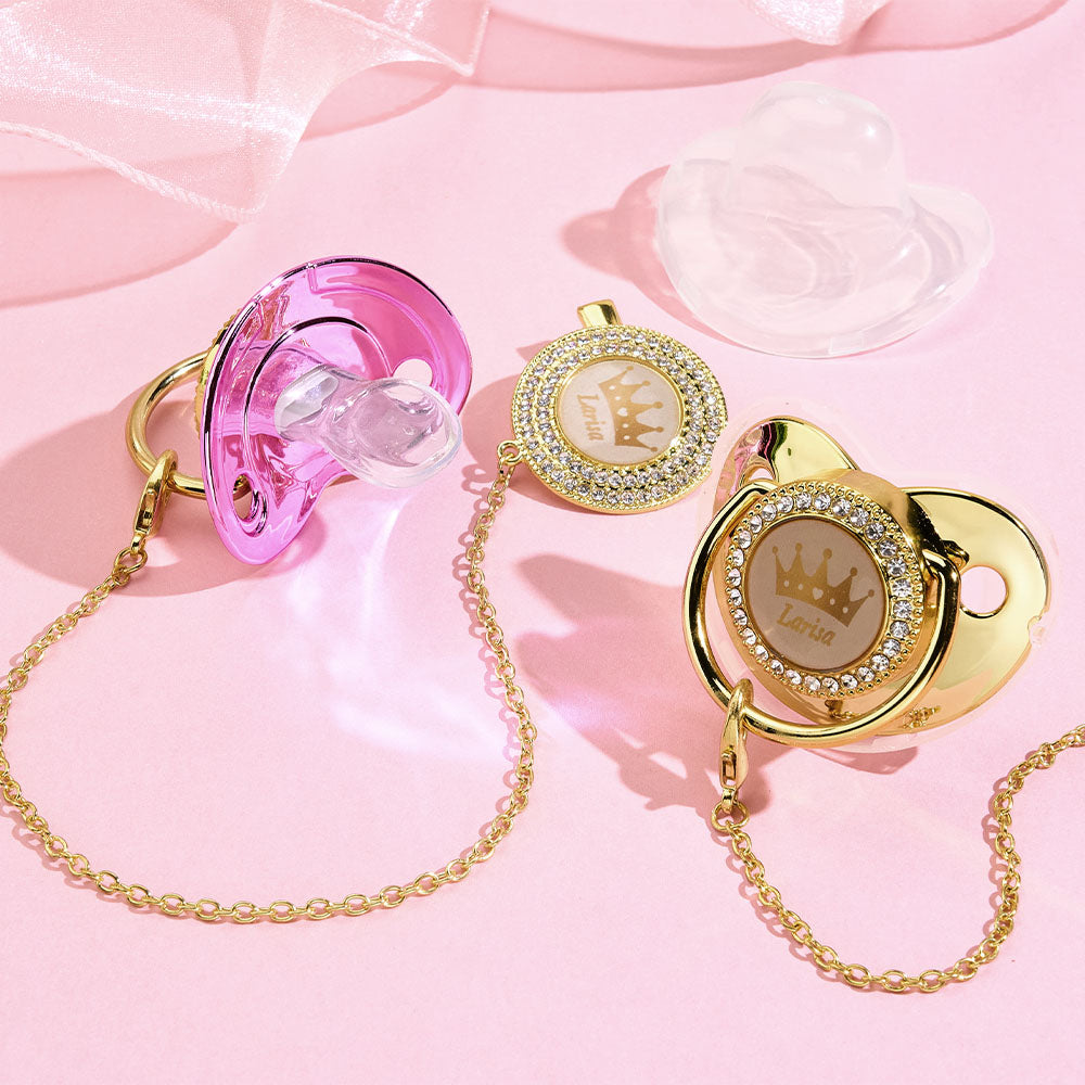 Personalized Name Exquisite Handmade Pacifier Christmas Gift for Your Little One