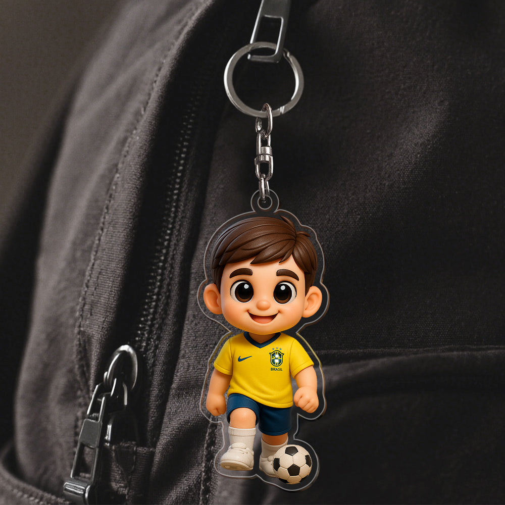 Custom Figure Keychain Personalized Acrylic Cartoon Keychain Photo Bag Charm Unique Keepsake Gift For Sports Enthusiasts Birthday Anniversary Gifts