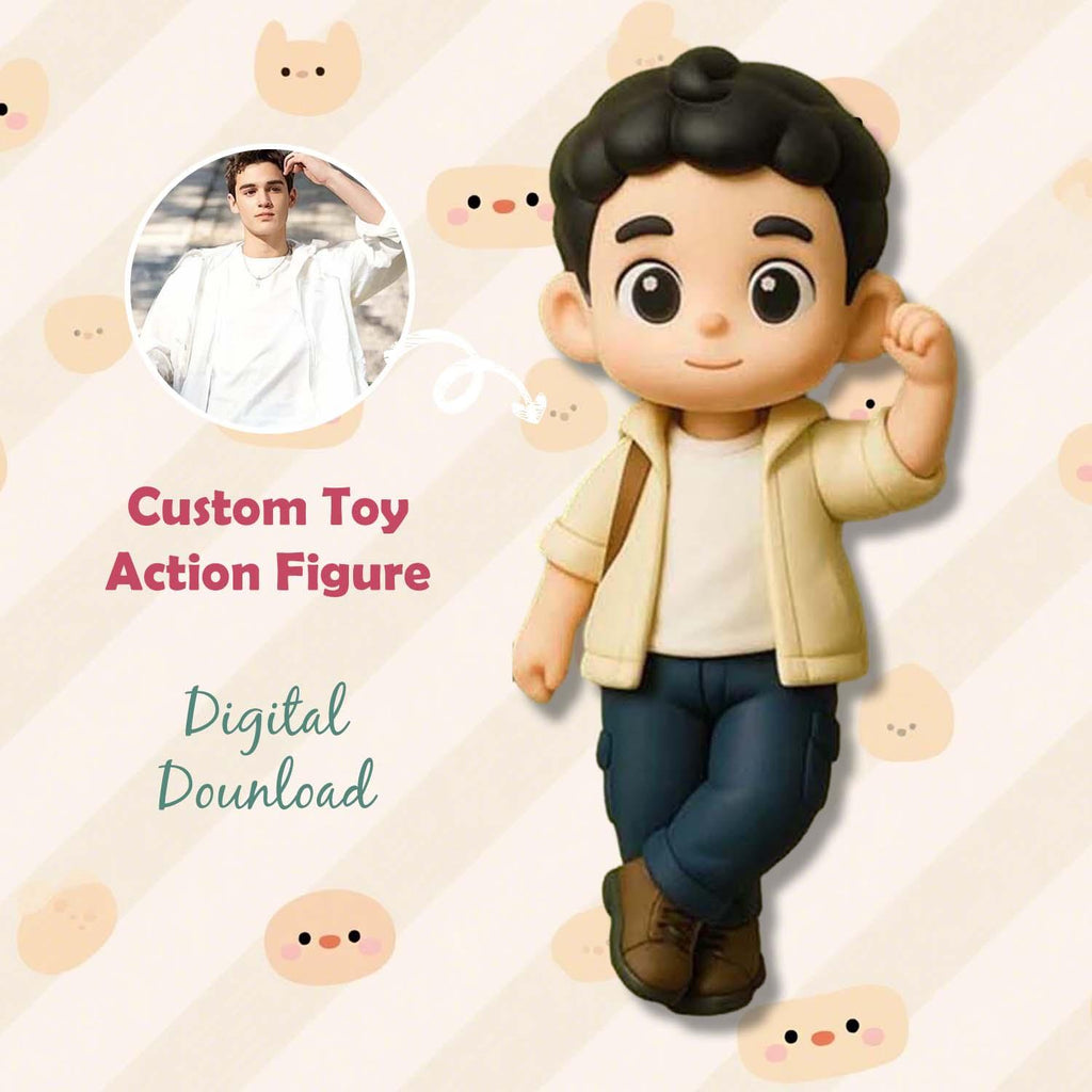 Custom 3D Mini Figure from Your Photo Personalized Desk Toy for Office Decor