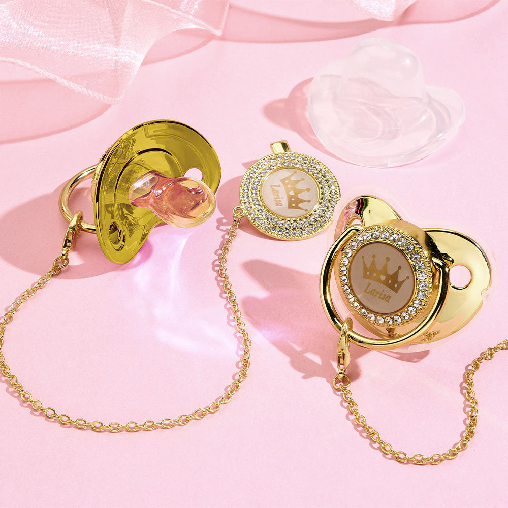 Personalized Name Exquisite Handmade Pacifier Christmas Gift for Your Little One