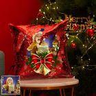 Custom Photo Magic Sequins Christmas Pillowcase Red Color Shiny Baby Theme