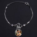 Custom Photo Bracelet Overlapped Hearts Projection Bracelet Gift for Love
