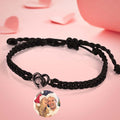 Custom Photo Projection Braided Rope Bracelet Memorial Photo Inside Bracelet Gifts for Her