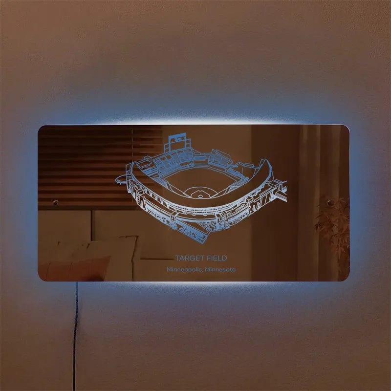 Dodger Stadium Mirror Light Custom Name and Date Personalized Gift for Sport Lover