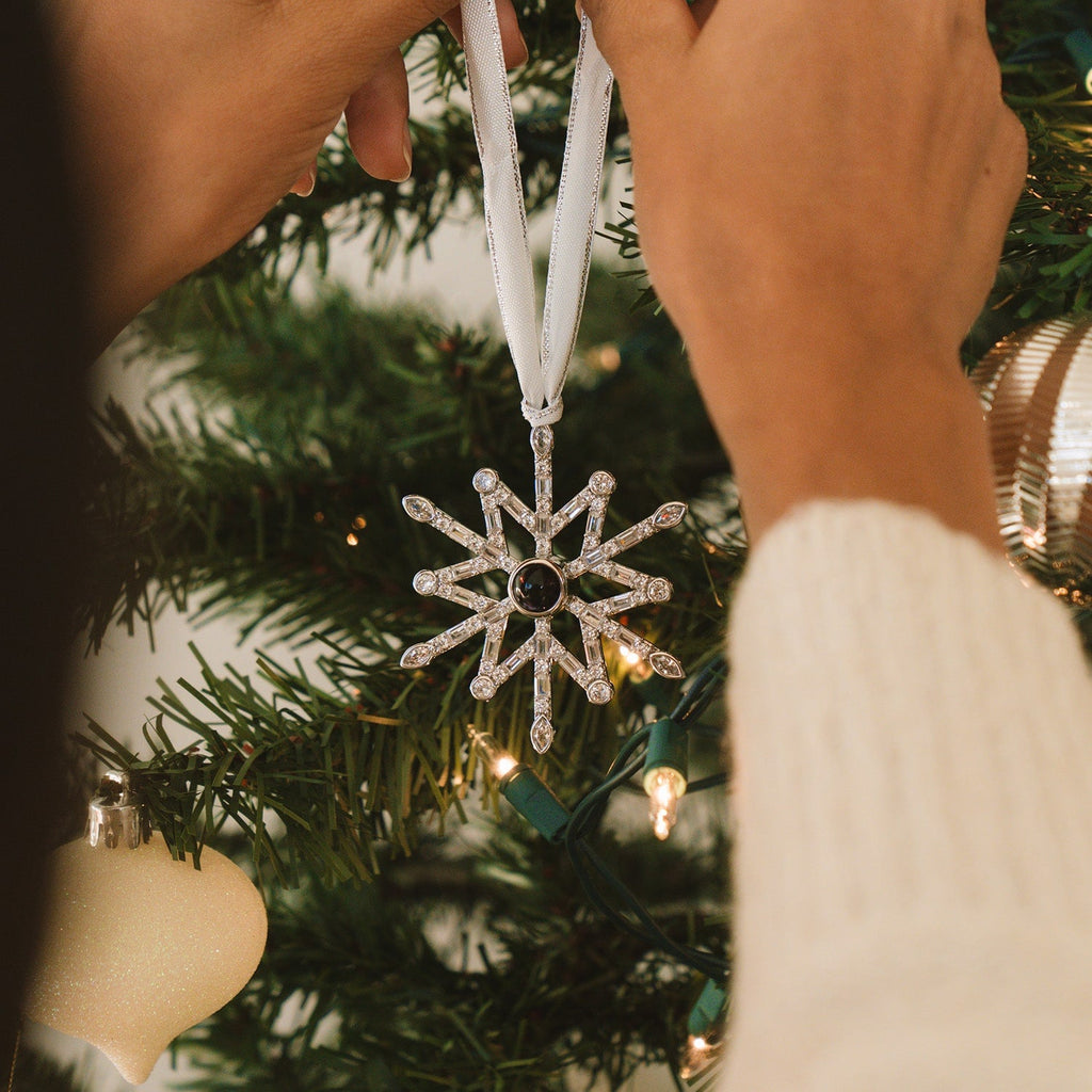 Personalized Green Snowflake Photo Ornament Custom Christmas Tree Decoration Projection Ornaments Christmas Gifts for Him