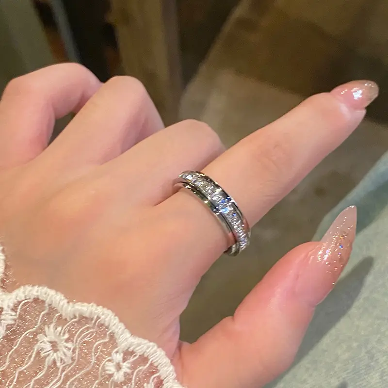 Spinning Silver Ring for Stress Relief and Everyday Elegance
