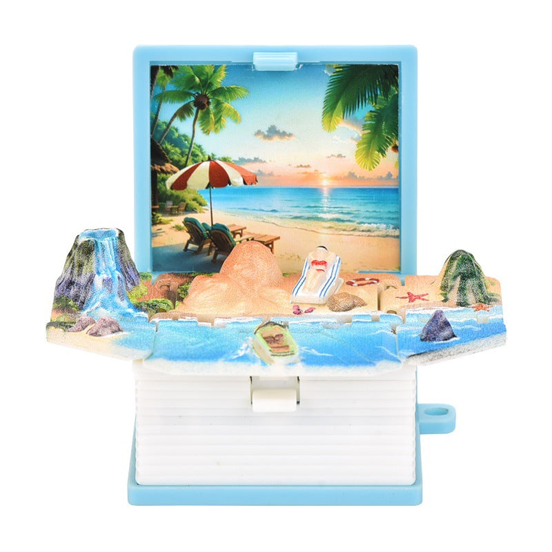 3d Pop-up Book Keychain Folding Bomb Book Decompression Pendant