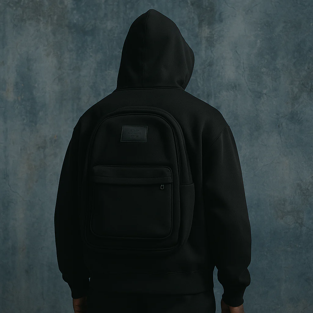 2-in-1 Backpack Hoodie Stylish Utility Sweatshirt with Built-In Storage Pocket