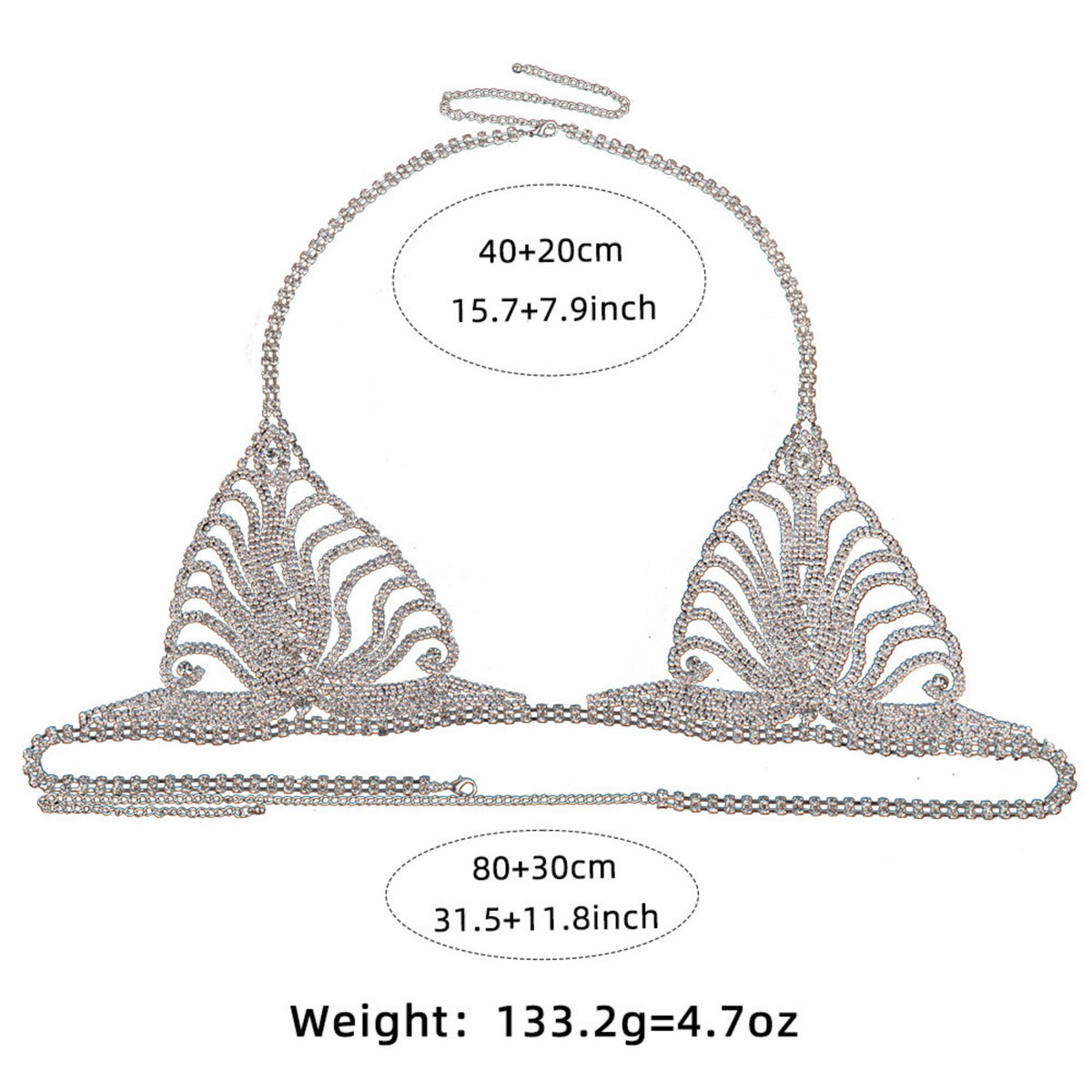 Diamond Bra Set Ultimate Sparkle & Chain Set