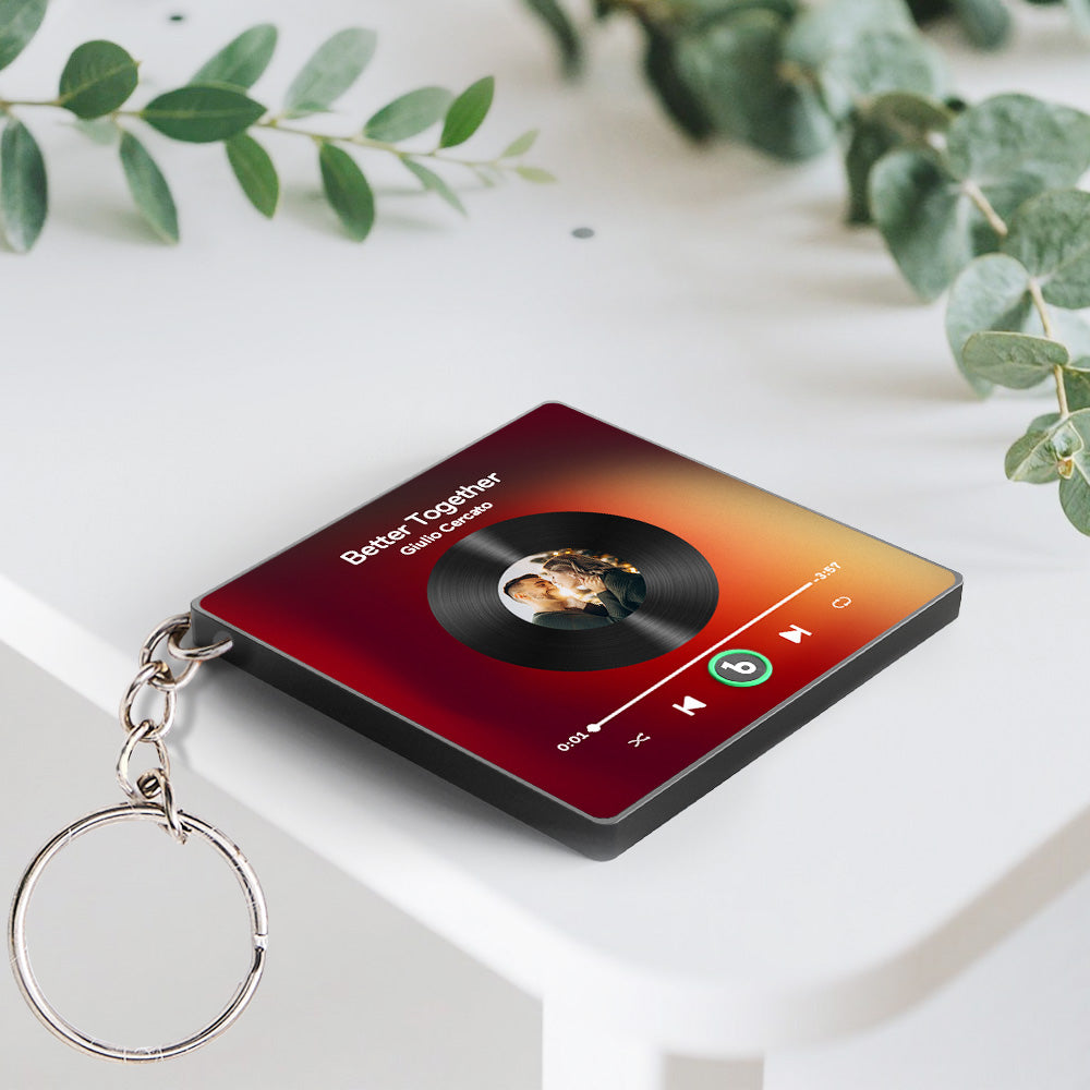 Customized Album Music Keychain Personalized Gift Can Play Songs and Adjust Volume
