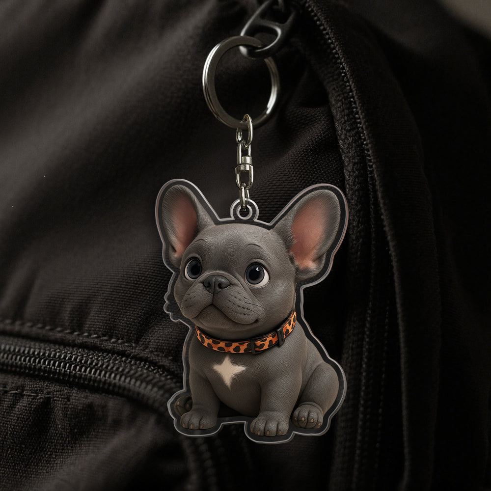 Custom Cartoon Dog Keychain Personalized Acrylic Cartoon Keychain Photo Bag Charm Unique Keepsake Gift For Pet Owner