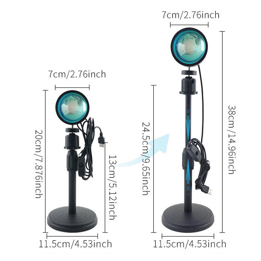 Sunset Projector Lamp Christmas Gifts Tiktok 16 Colors Aura Glow Lights with the Remote Control Decor For Bedroom Romantic Gifts
