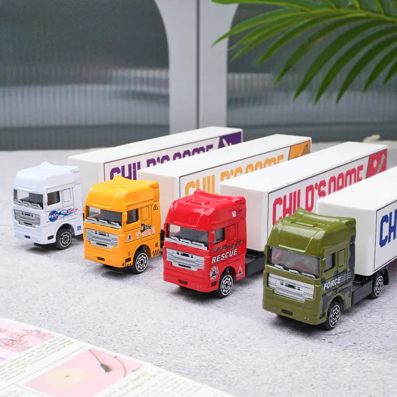 Personalized Kids Toy Truck, Customized Model Toy Truck Carrier Truck Car Construction Vehicles Toys With Your Child's Name, Father's Day Gift
