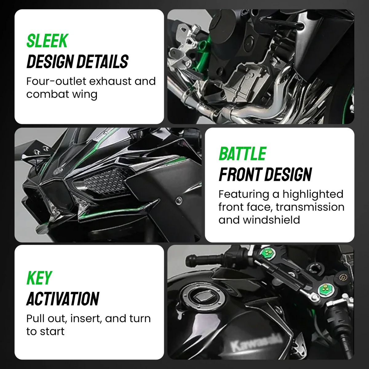 1:6 Scale Premium Die-Cast Motorcycle Model – Exquisite Sports Bike Replica