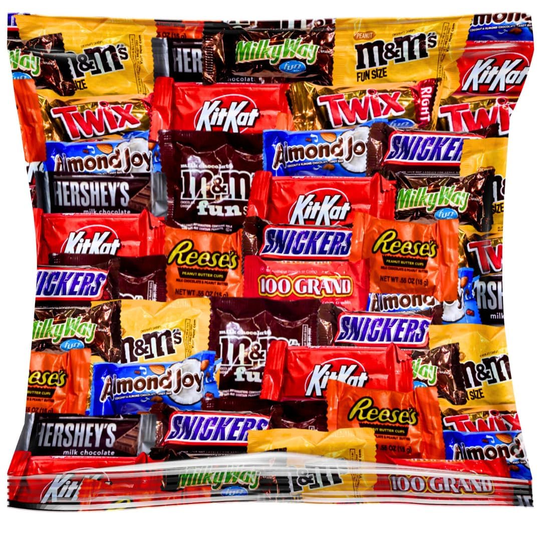 Assorted Fun-Size Chocolate Candy Mix – Bulk Bag – Variety Pack for Parties, Pinatas, Office Snacks