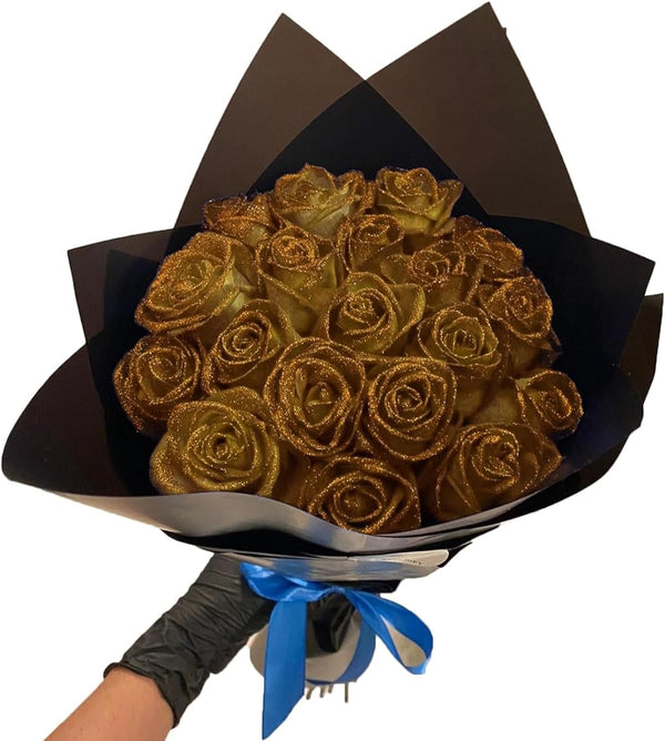 Glitter Rose Bouquet Best Valentine's Day Anniversary Gift for Her