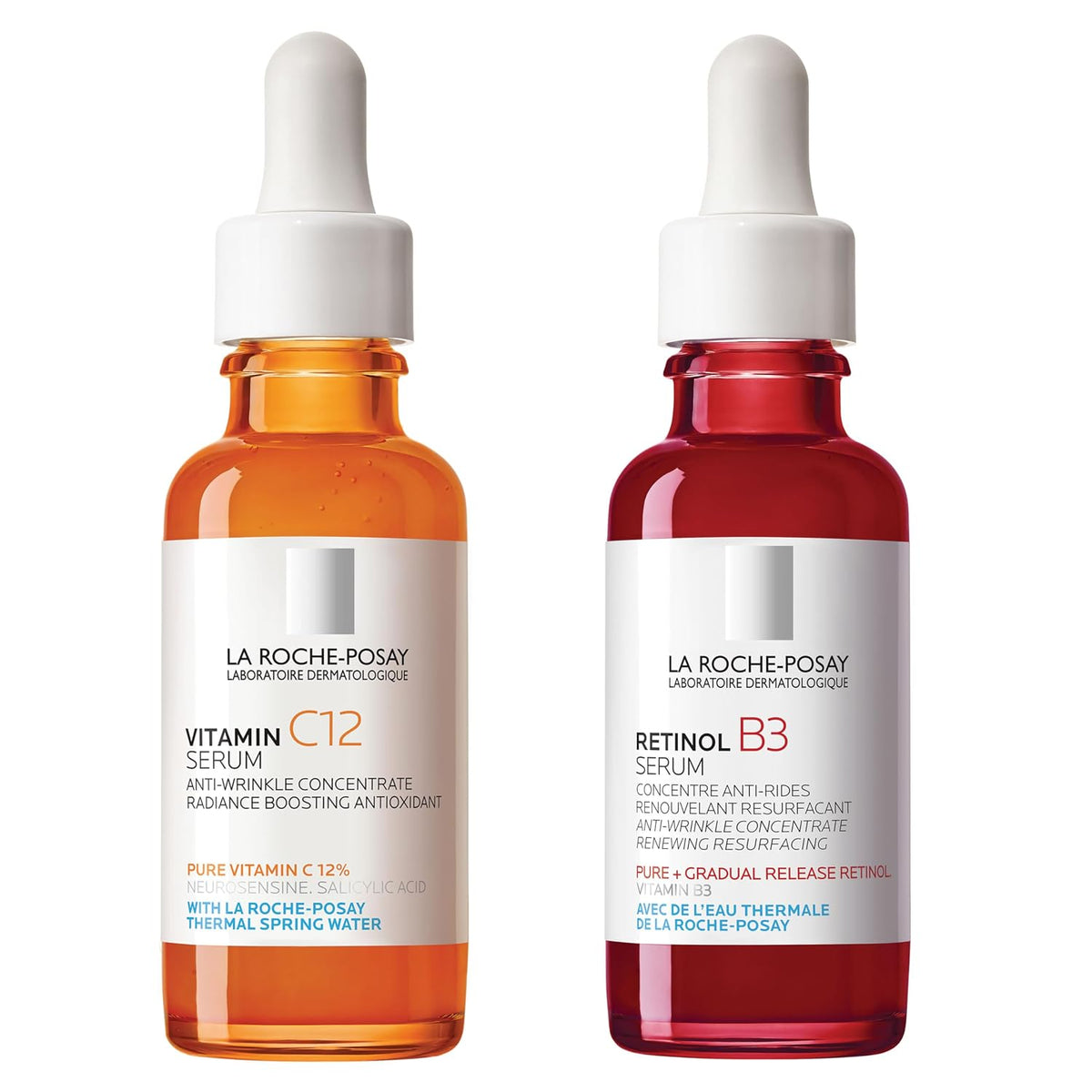 La Roche-Posay Pure 12% Vitamin C Serum For Face With Hyaluronic Acid & Salicylic Acid, Hydrating Fa