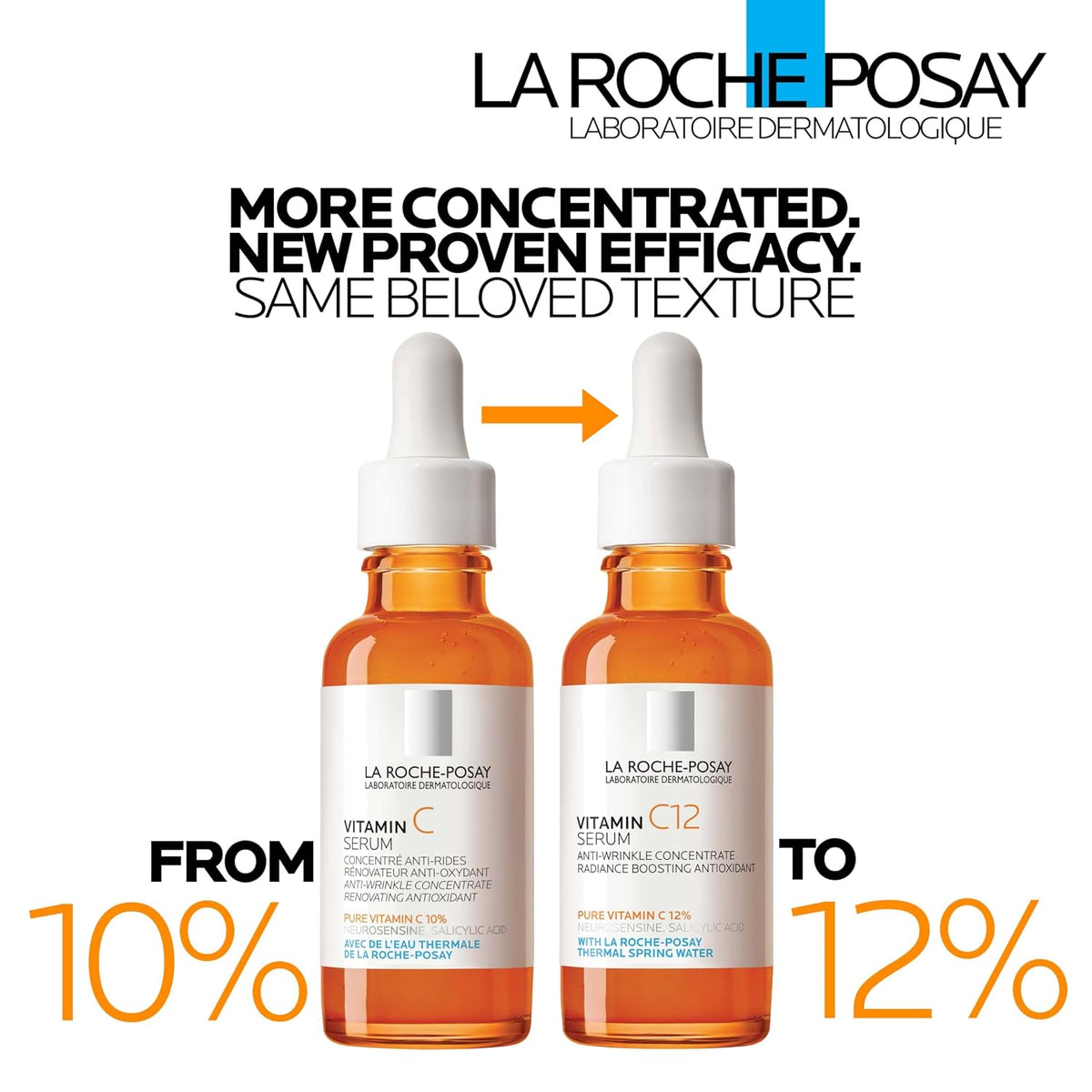 La Roche-Posay 12% Vitamin C Face Serum, 2 formulas with hyaluronic acid