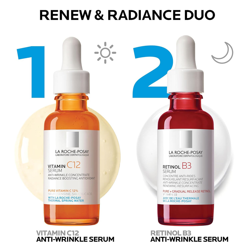 La Roche-Posay Pure 12% Vitamin C Serum For Face With Hyaluronic Acid & Salicylic Acid, Hydrating Fa
