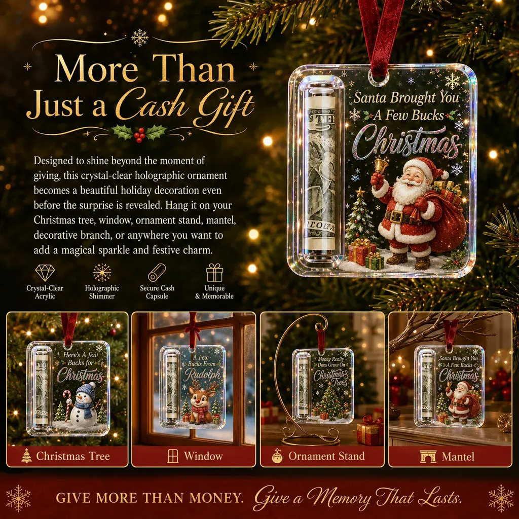 Christmas Cash Gift Ornament- Make Cash Feel Like A Real Christmas Gift
