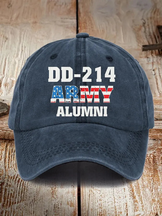 Retro DD-214 Army Alumni Print Baseball Cap