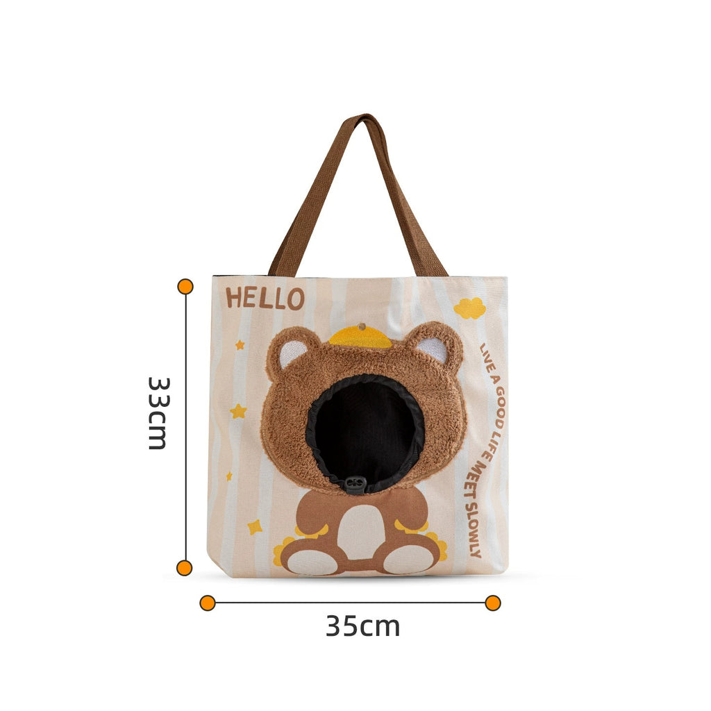 Custom Pet Carrier Sling Bag – Breathable Canvas Crossbody Shoulder Bag for Small Dogs, Cats & Puppies with Safety Strap