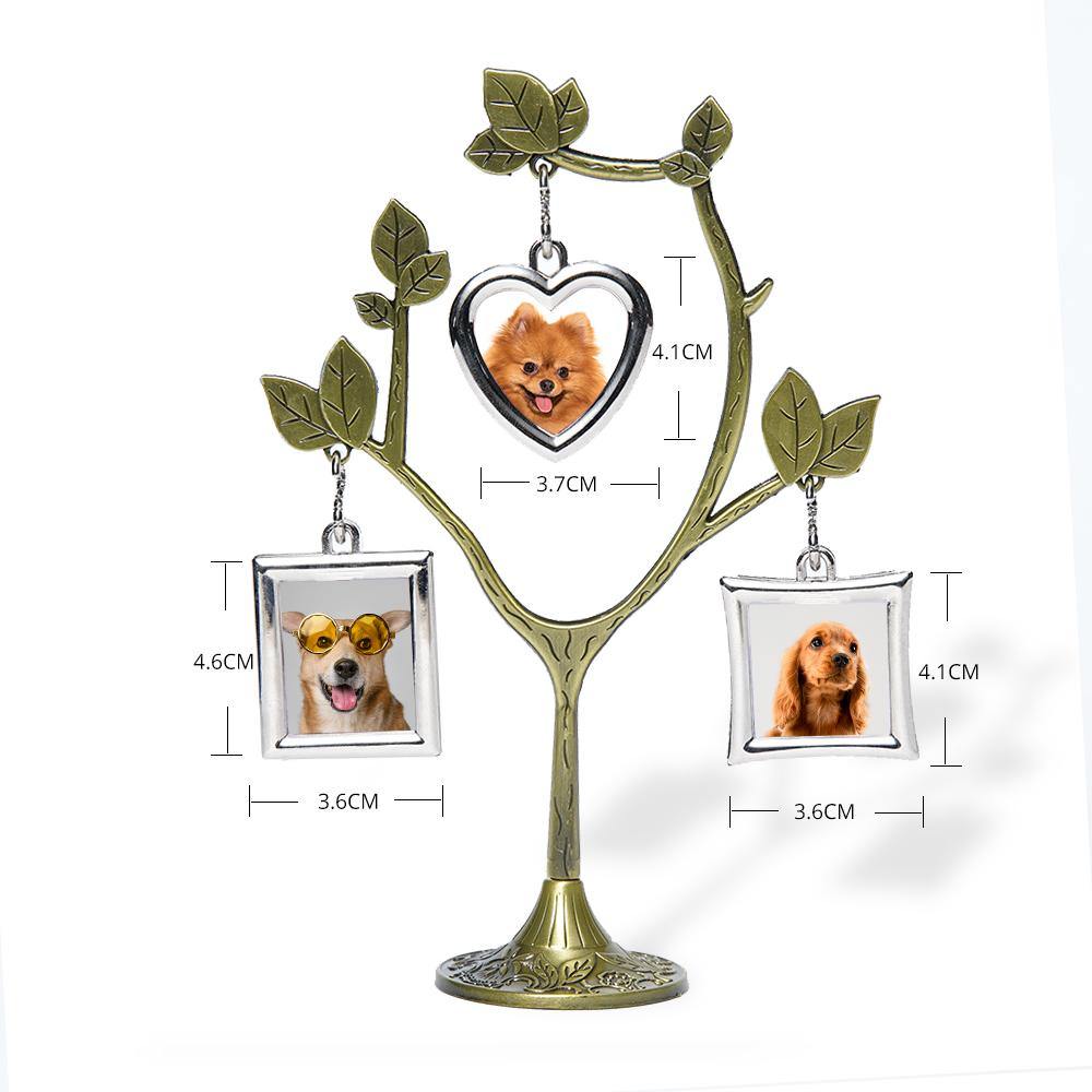 Custom Photo Frame Tree Shape Bronze Metal Creative Home Gifts for Pet