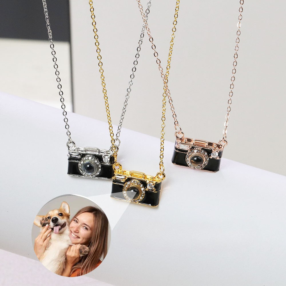 Personalized Photo Necklace Projection Gem Camera Necklace Christmas Gifts for Her