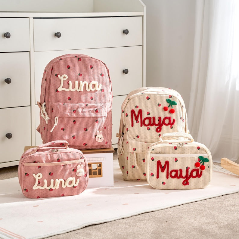 Personalized Set - Backpack and Lunchbag - Back to School Gift - School Lunch Bag - Back to School - Kid Gift