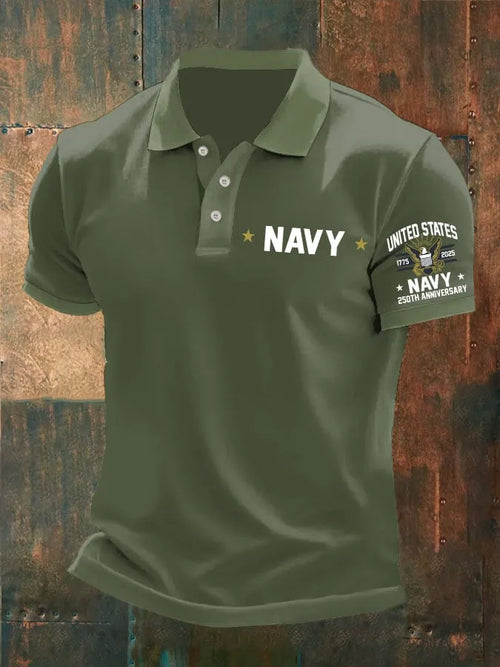 Men's U.S. Navy Navy 250th Anniversary Printed Polo Shirt