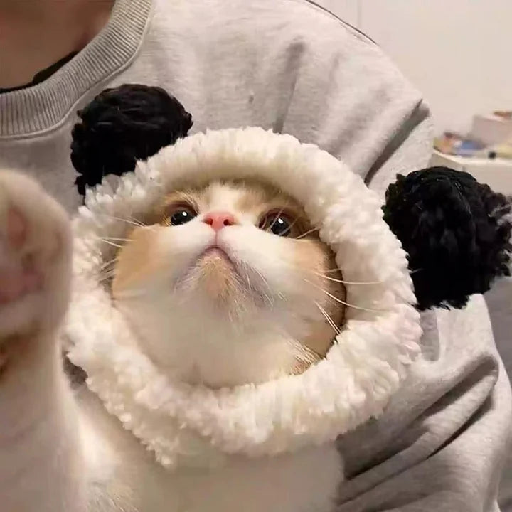 Adjustable Cute Pet Hat for Winter Costume for Cats & Small Dogs, Funny Pet Headwear